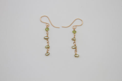 Celestial Green Gold Earrings