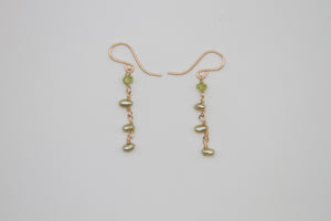 Celestial Green Gold Earrings