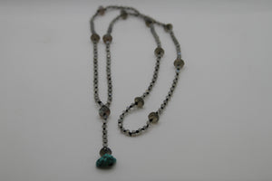 Labradorite & Silk Prayer Necklace