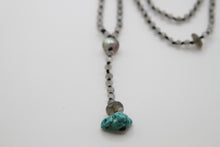 Load image into Gallery viewer, Labradorite &amp; Silk Prayer Necklace