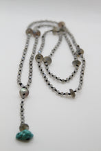 Load image into Gallery viewer, Labradorite &amp; Silk Prayer Necklace