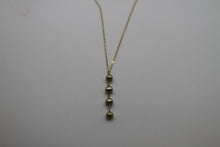 Load image into Gallery viewer, Four Green Pearls Necklace