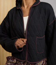 Load image into Gallery viewer, Elderberry Quilted Jacket- Black