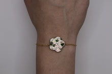 Load image into Gallery viewer, Abalone Floral Gold Bracelet