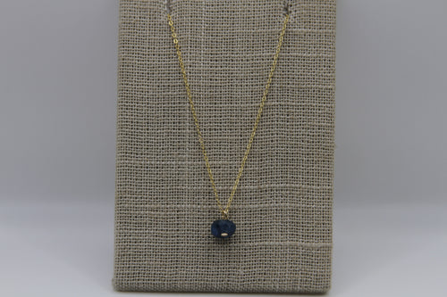 Apatite Button Gold Necklace