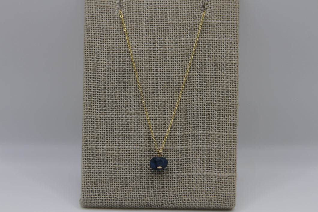 Apatite Button Gold Necklace