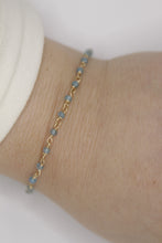 Load image into Gallery viewer, Wire Wrapped Apatite Gold Bracelet