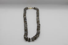 Load image into Gallery viewer, Knotted Cream Silk and Labradorite Necklace