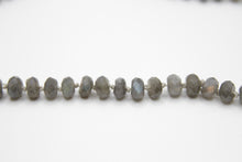 Load image into Gallery viewer, Knotted Cream Silk and Labradorite Necklace