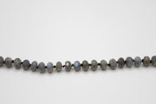 Load image into Gallery viewer, Knotted Black Silk and Labradorite Necklace