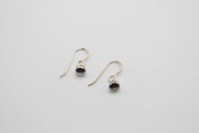 Load image into Gallery viewer, Hematite Faceted Gold Button Earrings