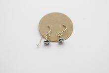 Load image into Gallery viewer, Hematite Faceted Gold Button Earrings