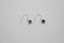 Load image into Gallery viewer, Hematite Faceted Silver Button Earrings