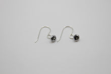 Load image into Gallery viewer, Hematite Faceted Silver Button Earrings