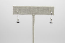 Load image into Gallery viewer, Hematite Faceted Silver Button Earrings
