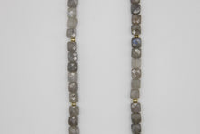 Load image into Gallery viewer, Square Faceted Gold Labradorite Necklace