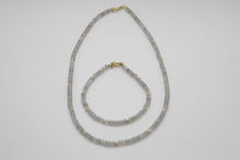 Load image into Gallery viewer, Labradorite &amp; Gold Beads Faceted Choker Necklace