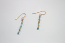 Load image into Gallery viewer, Five Stars Apatite Gold Earrings