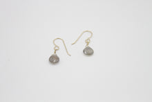 Load image into Gallery viewer, Labradorite Briolette Gold Earrings