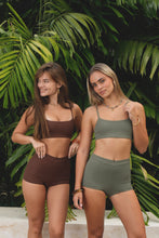 Load image into Gallery viewer, Dolly Swim Shorts- Ribbed Olive
