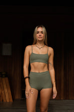Load image into Gallery viewer, Dolly Swim Shorts- Ribbed Olive
