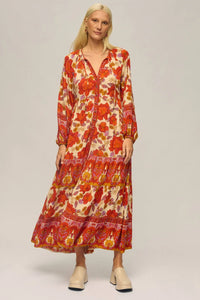 Solstice Maxi Dress- Crimson Rose