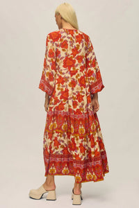 Solstice Maxi Dress- Crimson Rose