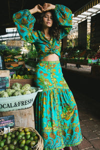 Flora Blouse- Peacock