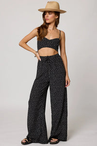 The Venice Wide Leg Pant- Pallino Nero