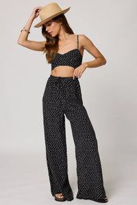 The Venice Wide Leg Pant- Pallino Nero