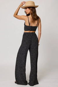 The Venice Wide Leg Pant- Pallino Nero