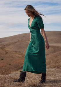 Pamela Midi Dress- Emerald Green