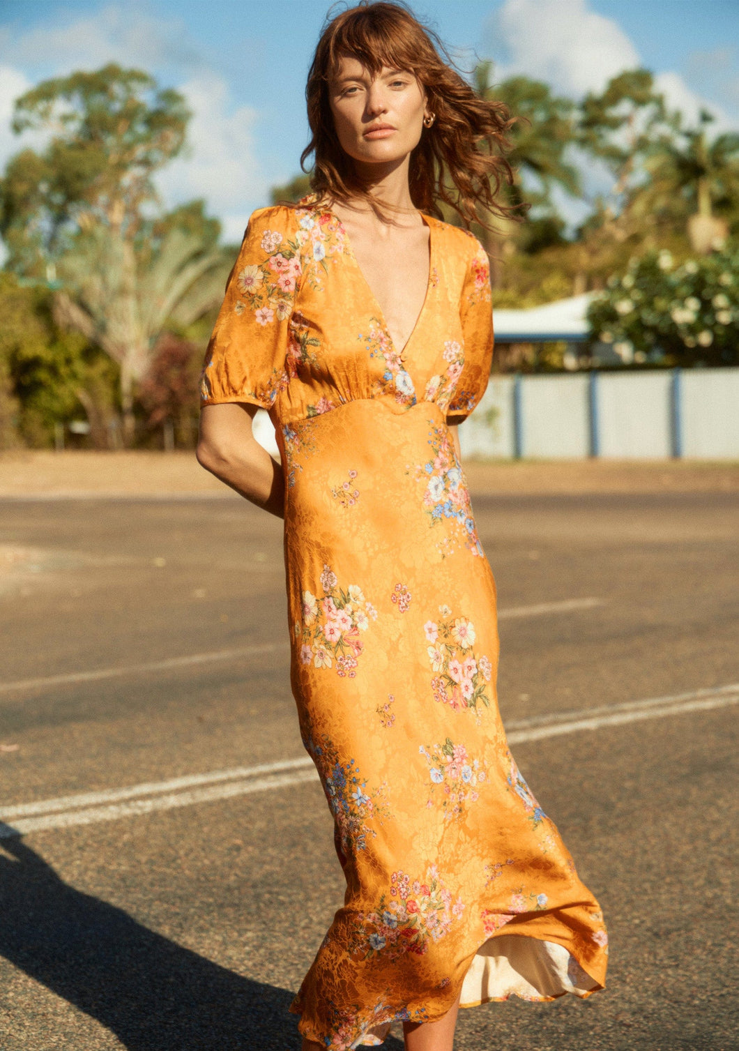 Pamela Midi Dress- Mango Floral