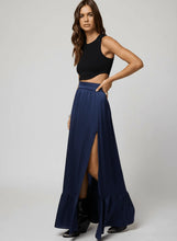 Load image into Gallery viewer, What If Maxi Skirt- Navy Peony