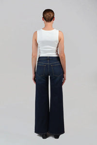 Romi Mid Rise Wide Leg- Storm Chaser