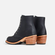 Load image into Gallery viewer, Clara Heeled Boot in Black Boundary Leather