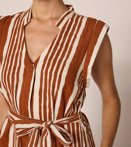 Lani Midi Dress- Vecchio Stripe