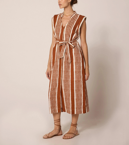 Lani Midi Dress- Vecchio Stripe