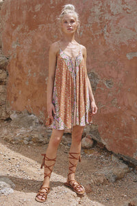 Sienna Strappy Mini Dress- Clay