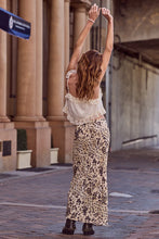 Load image into Gallery viewer, Snow Leopard Bias Maxi Skirt