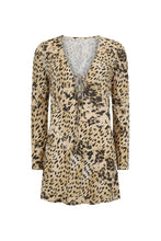 Load image into Gallery viewer, Snow Leopard Bias Mini Dress