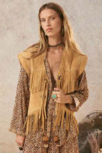 Load image into Gallery viewer, Fearless Heart Suede Fringe Vest- Sun Glow