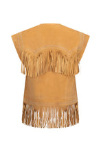 Load image into Gallery viewer, Fearless Heart Suede Fringe Vest- Sun Glow