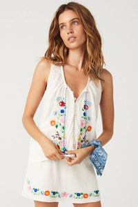 Florapaloosa Embroidered Cami- Wildflower