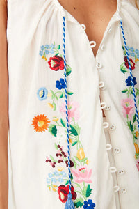 Florapaloosa Embroidered Cami- Wildflower