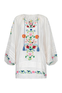 Florapaloosa Embroidered Tunic Dress- Wildflower