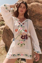 Load image into Gallery viewer, Florapaloosa Embroidered Tunic Dress- Wildflower