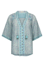 Load image into Gallery viewer, Little Bird Flutter Sleeve Blouse- Sky