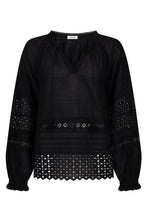 Load image into Gallery viewer, Love in the Afternoon Lace Blouse- Midnight Rose