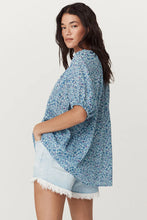 Load image into Gallery viewer, Love Jetty Short Sleeve Blouse- Blue Nirvana